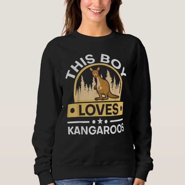 Camiseta This Boy Loves Kangaroos Safari Wildlife Animal Au (Frente)