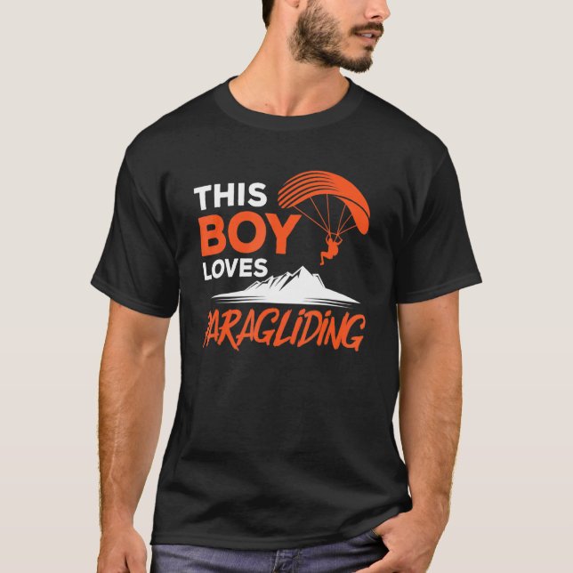 Camiseta This Boy Loves Paragliding Paraglider Paraglide Pa (Frente)