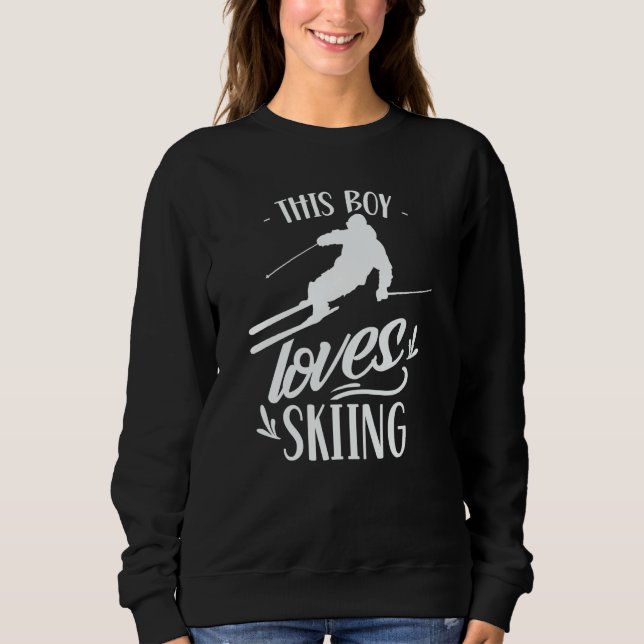 Camiseta This Boy Loves Skiing Skiers Skier Ski Winter Spor (Frente)