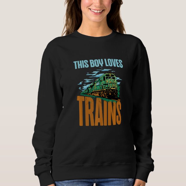 Camiseta This Boy Loves Trains  Train Boys (Frente)