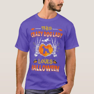 Camiseta This Crazy Dog Lady Giant Schnauzer Loves Hallowee