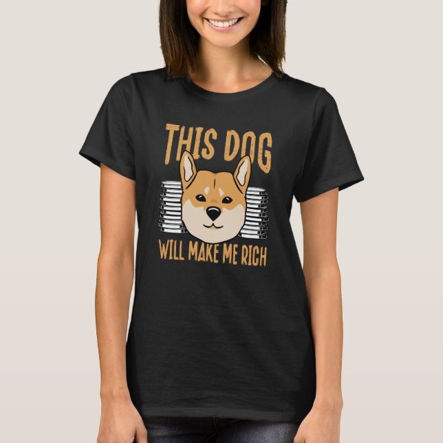 Camiseta This Dog will Make You Rich Cryptocurrency Crypto  (Frente)