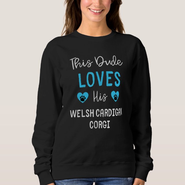 Camiseta This Dude Loves His Welsh Cardigan Corgi (Frente)