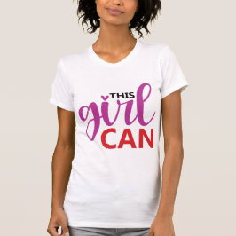 Camiseta This Girl Can Motivational Girl Power Typography