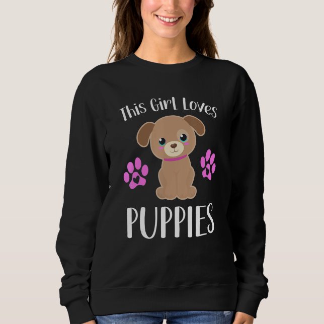 Camiseta This Girl Loves Puppies Funny Quote Cute Puppy Dog (Frente)