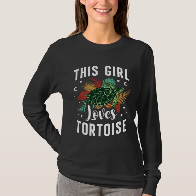 Camiseta This Girl Loves Tortoise Sea Turtle  Marine Biolog (Frente)
