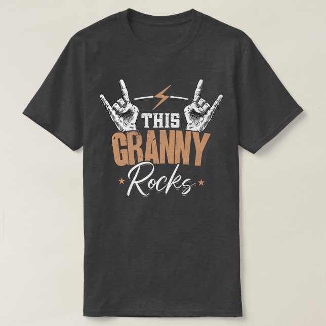 Camiseta This Granny RocksElectronic Rock Guitar1182 (Frente do Design)