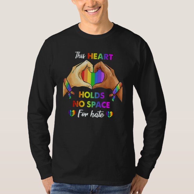 Camiseta This Heart Holds No Space For Hate Lgbt Heart (Frente)