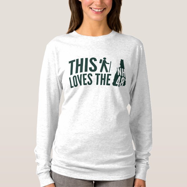 Camiseta "This Hiker Loves NH48" Women's Long Sleeve Tee (Frente)