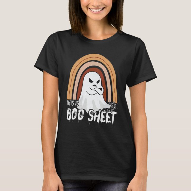 Camiseta This is boo sheet ghost retro halloween costume me (Frente)