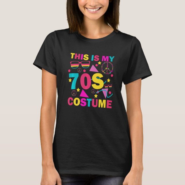 Camiseta This is My 70s Costume  Groovy Peace Halloween (Frente)