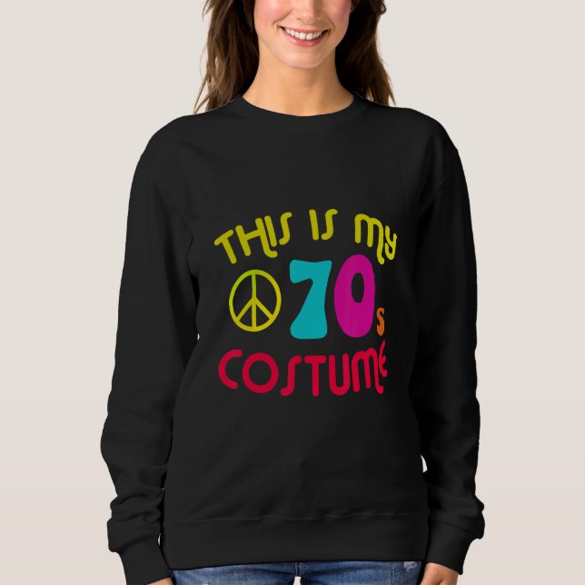 Camiseta This Is My 70's Costume Party Wear Hippie Sign 197 (Frente)