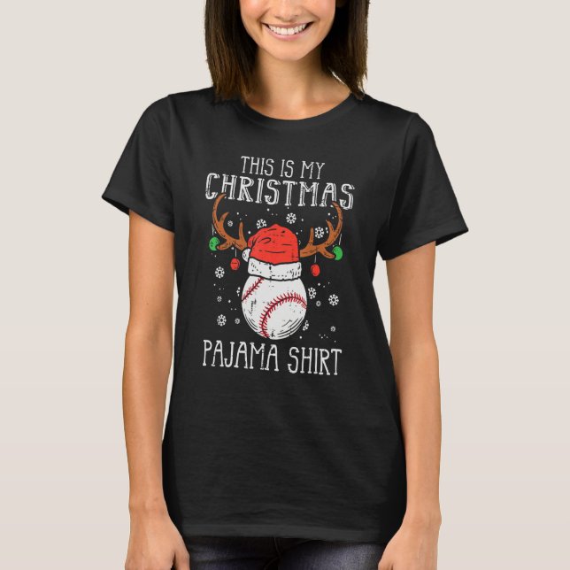 Camiseta This Is My Christmas  Baseball Xmas Sports Boys Me (Frente)