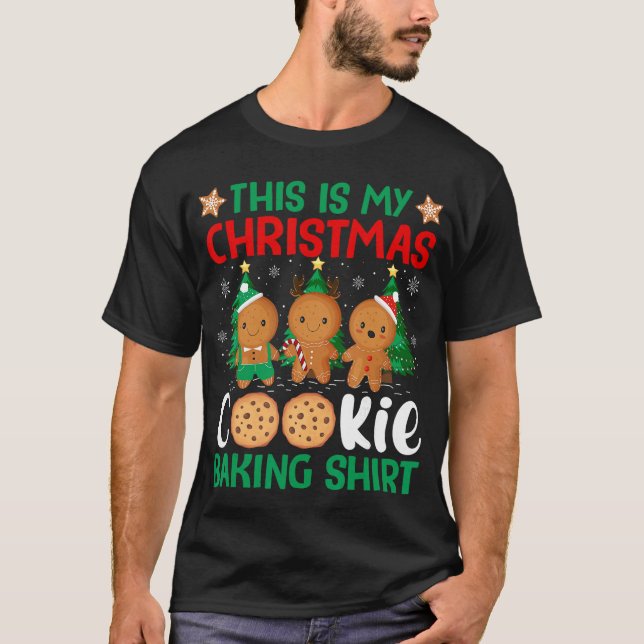 Camiseta This is My Christmas Cookie Baking Holiday Cheer X (Frente)