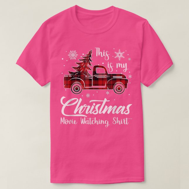 Camiseta This Is My Christmas Movie Watching Shirt Tree Tru (Frente do Design)