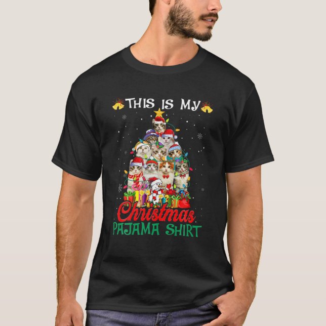 Camiseta This Is My Christmas Pajama American Curl Tree (Frente)
