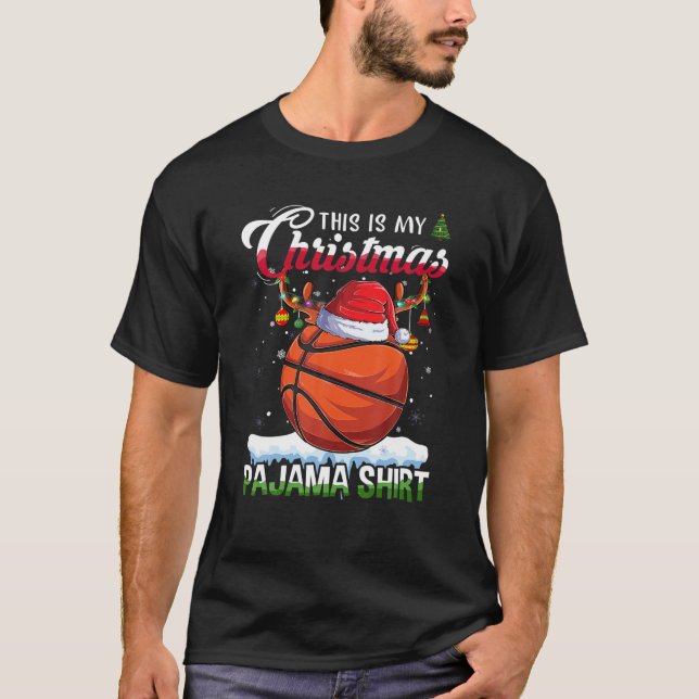 Camiseta This Is My Christmas Pajama Basketball Christmas L (Frente)