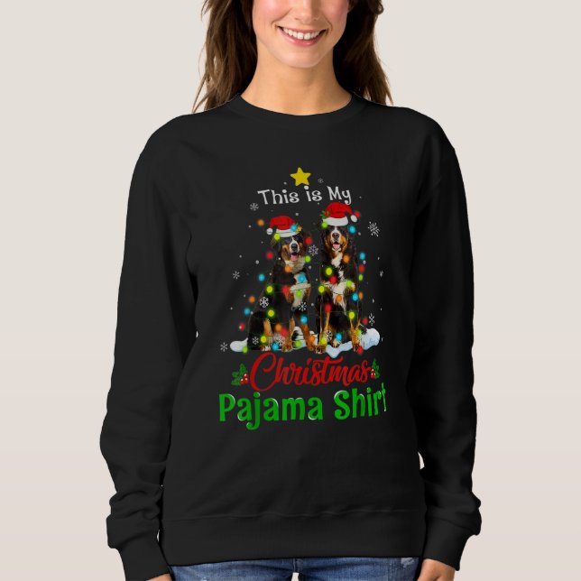 Camiseta This Is My Christmas Pajama Bernese Mountain Dog C (Frente)