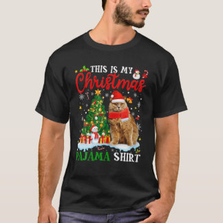 Camiseta This Is My Christmas Pajama British Longhair Cat