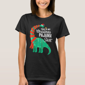Camiseta This Is My Christmas Pajama Dinosaur Brontosaurus 