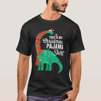 Camiseta This Is My Christmas Pajama Dinosaur Brontosaurus 