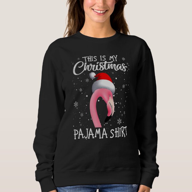Camiseta This Is My Christmas Pajama Flamingo Santa Christm (Frente)