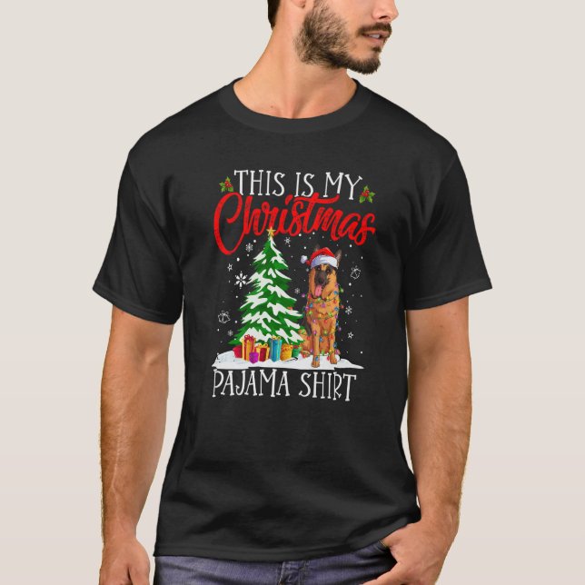 Camiseta This Is My Christmas Pajama German Shepherd Christ (Frente)