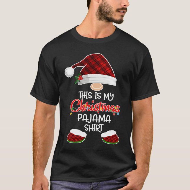 Camiseta This Is My Christmas Pajama  Gnome Christmas Red P (Frente)
