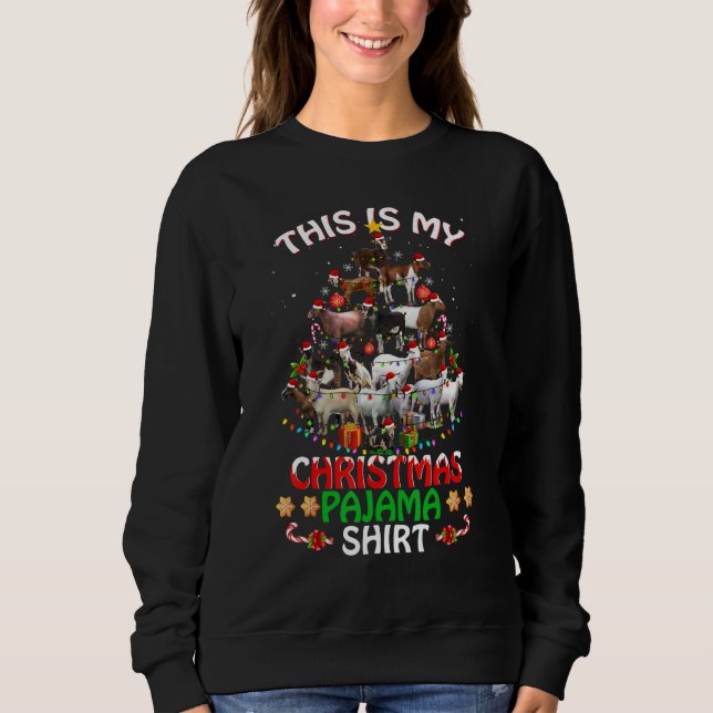 Camiseta This Is My Christmas Pajama     Goats Tree   Holid (Frente)
