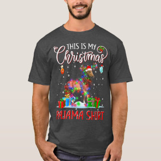 Camiseta This is My Christmas Pajama Horses Christmas Ligh
