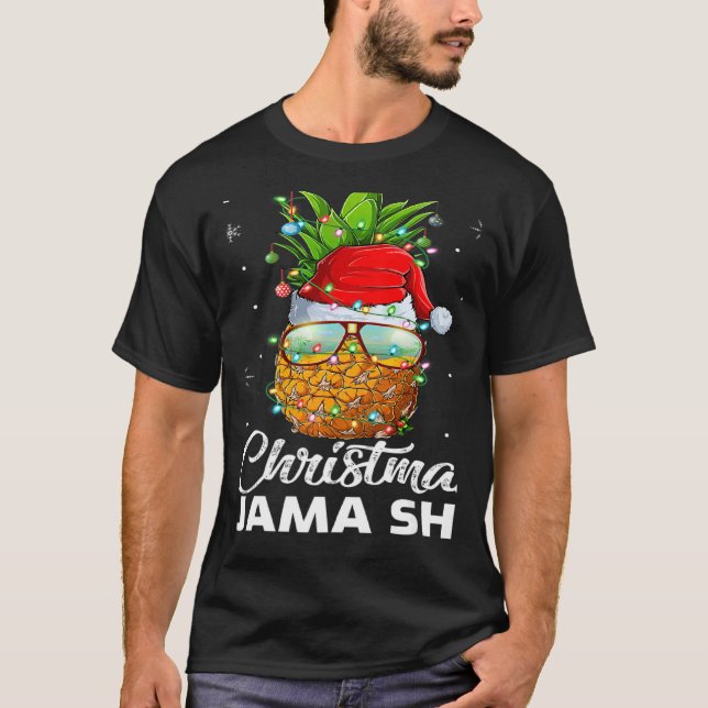 Camiseta This Is My Christmas Pajama Lighting Pineapple Xma (Frente)