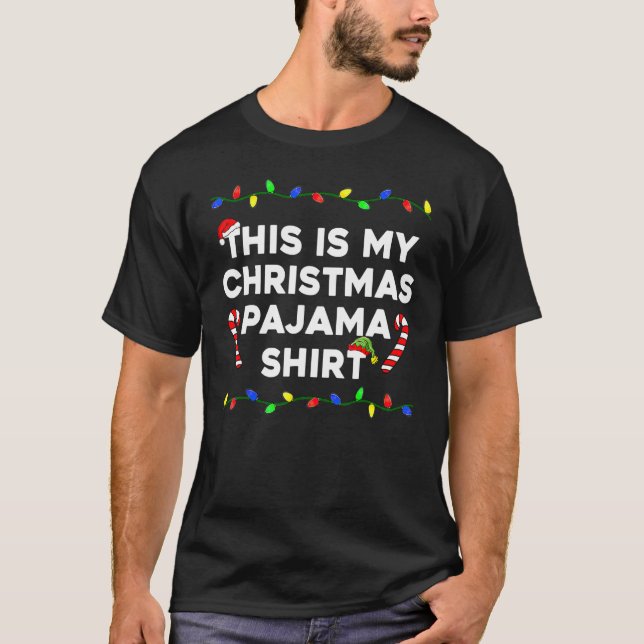 Camiseta This Is My Christmas Pajama Lights  Holiday Family (Frente)