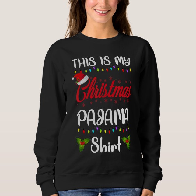 Camiseta THIS IS MY CHRISTMAS PAJAMA  Merry Xmas Family (Frente)