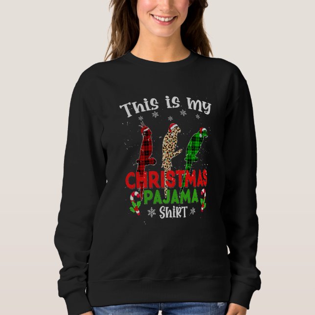 Camiseta This Is My Christmas Pajama Parrot Animals Leopard (Frente)