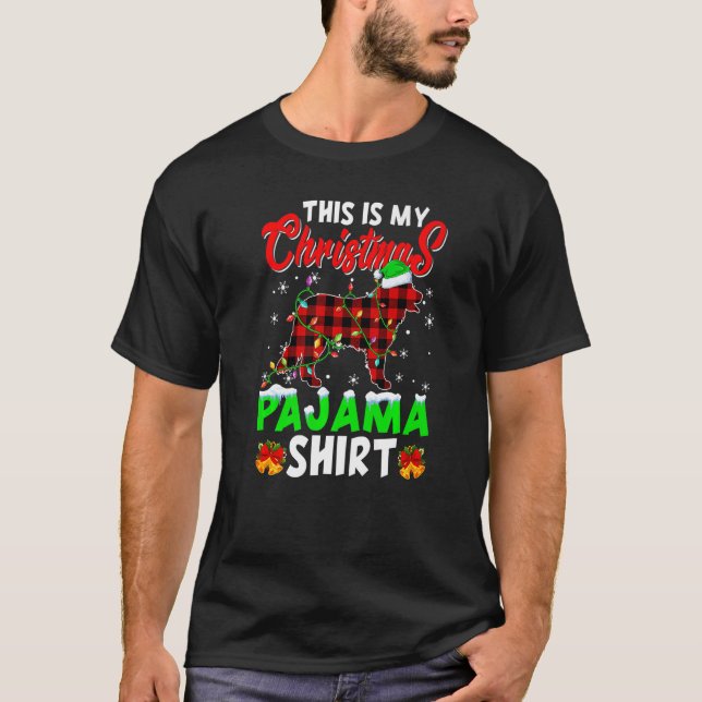Camiseta This Is My Christmas Pajama Santa Bernese Mountain (Frente)