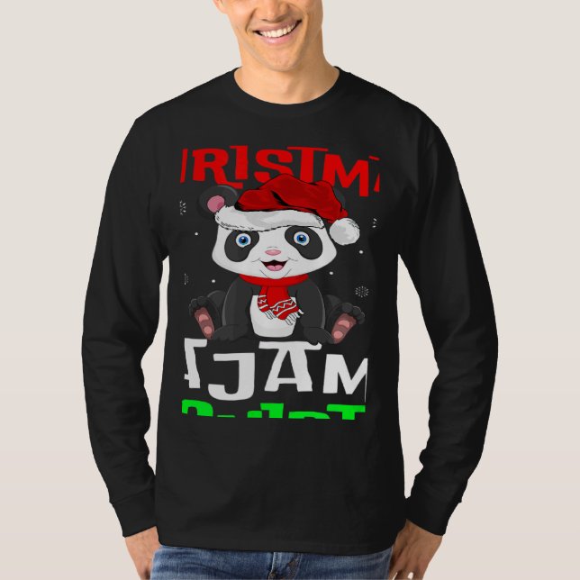 Camiseta This Is My Christmas Pajama  Santa Hat Panda Xmas (Frente)