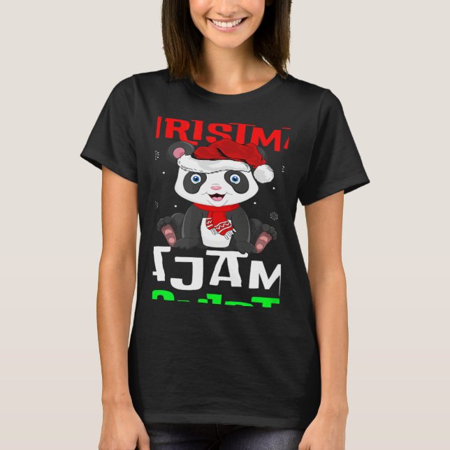 Camiseta This Is My Christmas Pajama  Santa Hat Panda Xmas (Frente)