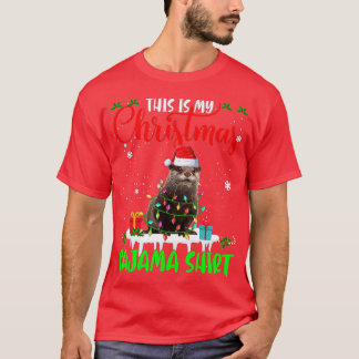 Camiseta This Is My Christmas Pajama Santa Xmas Lights Ott