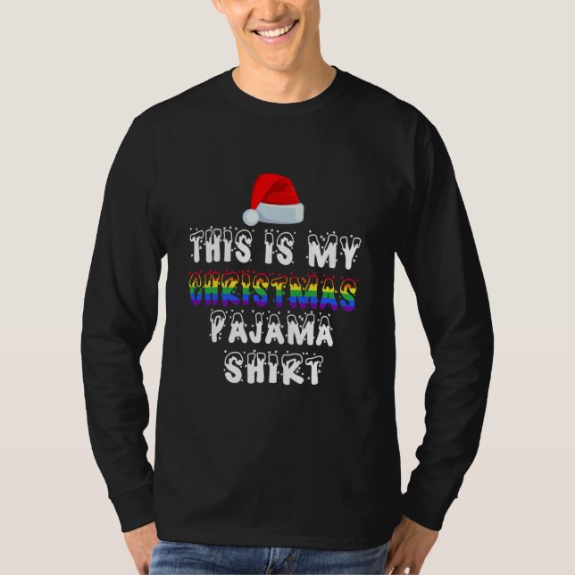 Camiseta This Is My Christmas Pajama Shirt LGBT Gay (Frente)