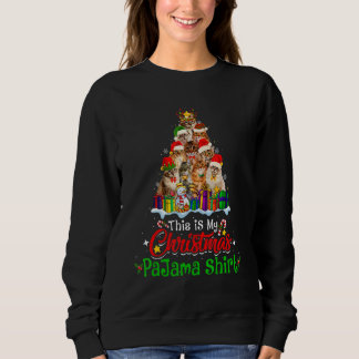 Camiseta This Is My Christmas Pajama  Siberian Cat Xmas Tre