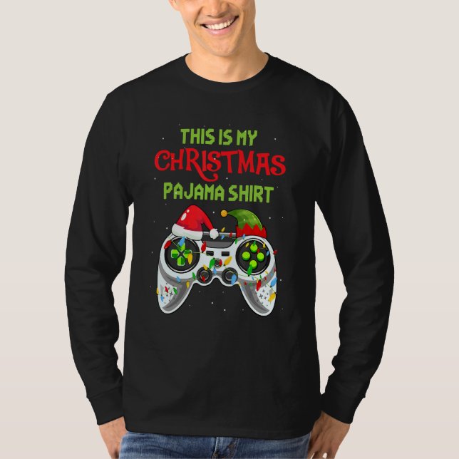 Camiseta This is My Christmas Pajama  Video Game For Gamer  (Frente)