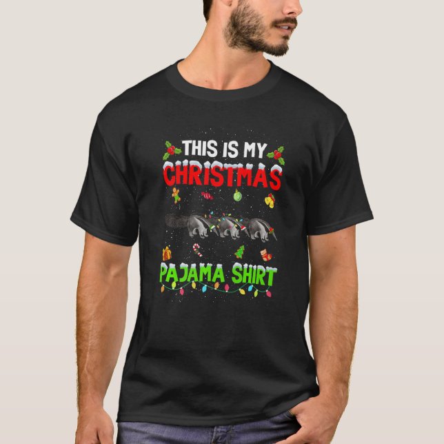 Camiseta This Is My Christmas Pajama Xmas Anteater Squad (Frente)