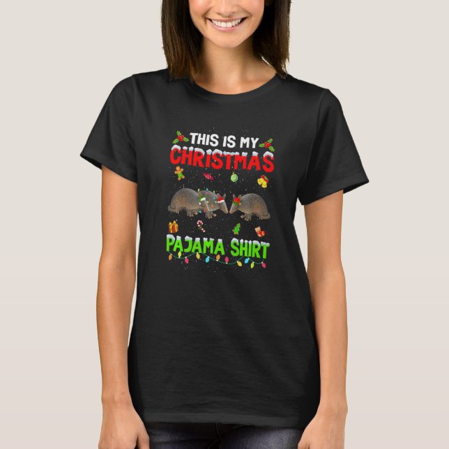 Camiseta This Is My Christmas Pajama Xmas Armadillo Squad (Frente)