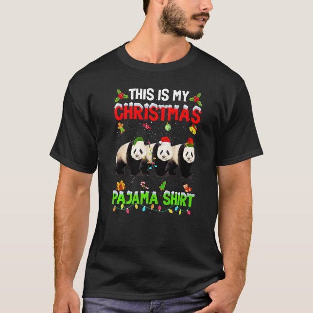Camiseta This Is My Christmas Pajama Xmas Panda Bear Squad (Frente)
