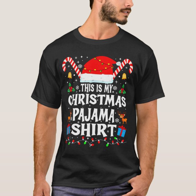 Camiseta This Is My Christmas Pajama Xmas Pjs Men Women Fun (Frente)