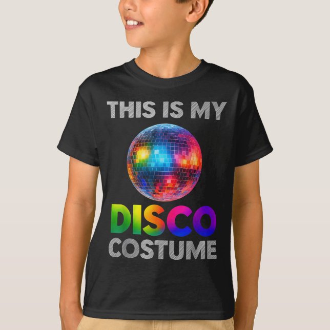 Camiseta This Is My Disco Costume Ball Graphic 1970s Funky  (Frente)