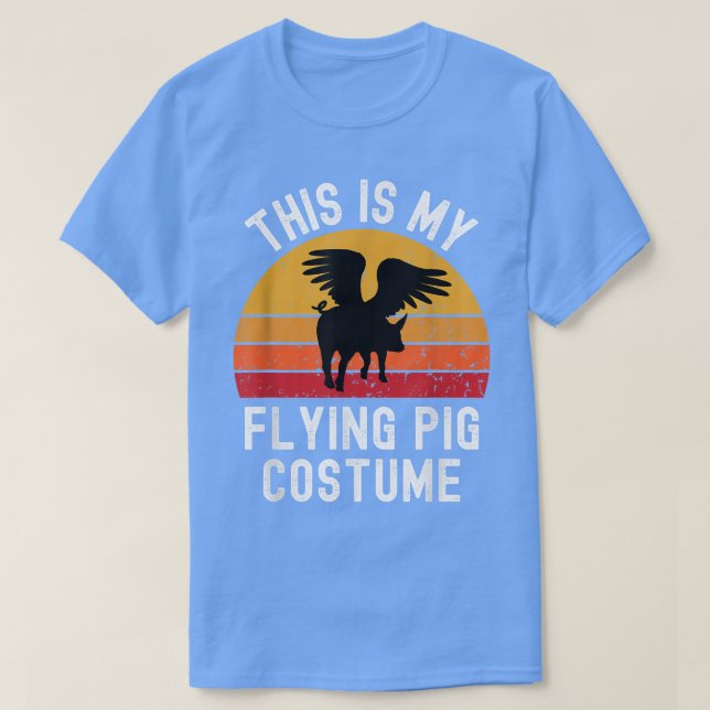 Camiseta This Is My Flying Pig Costume Funny Lazy Halloween (Frente do Design)