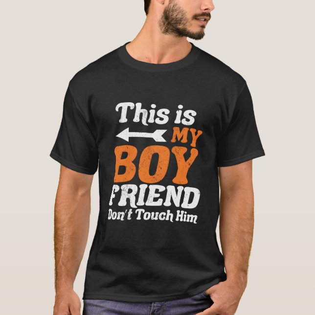 Camiseta This Is My Friend Don'T Touch Him For Humor (Frente)