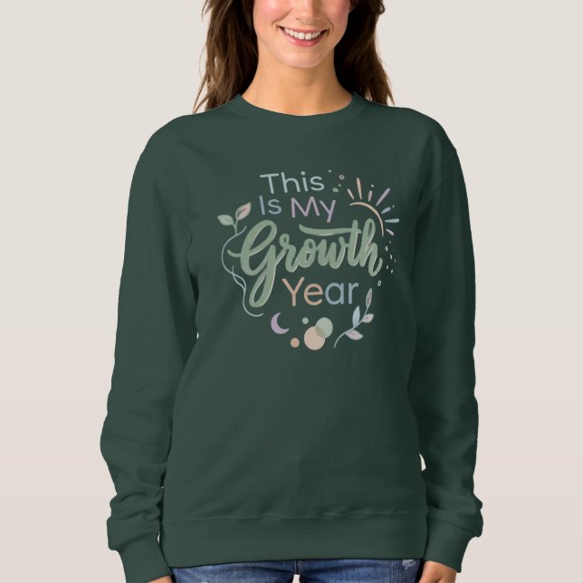 Camiseta This Is My Growth Year Soft Pastel Motivational  (Frente)