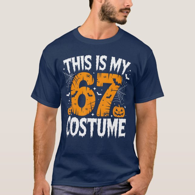 Camiseta This is My Halloween 67 Costume Lazy Brainrot Meme (Frente)
